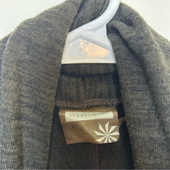 Athleta Cardigan Womens Small Dark Green Waterfall Open Front Athleisure Comfort - Picture 5 of 12